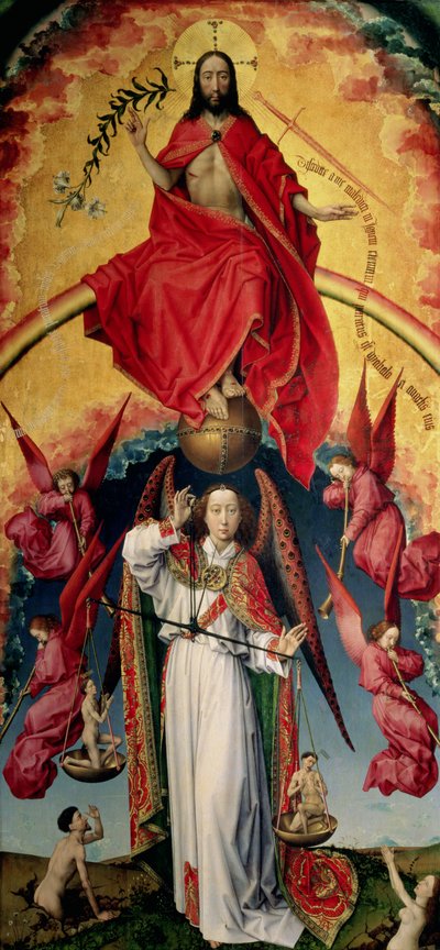 St. Michael Weegt de Zielen, uit het Laatste Oordeel, ca.1445-50 door Rogier van der Weyden